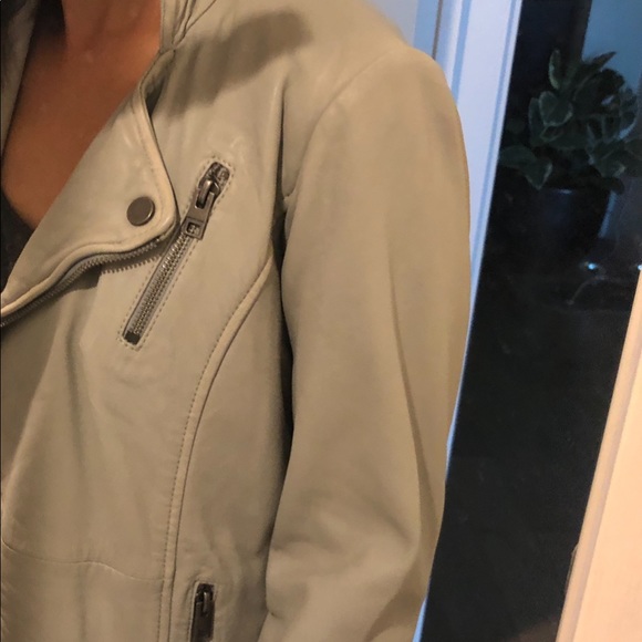 Lucky Brand light grey leather jacket - Picture 8 of 8